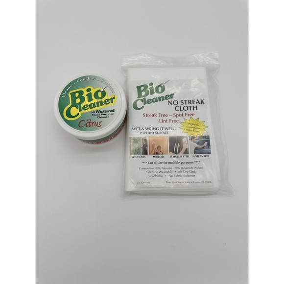 Bio Cleaner Other - Bio Cleaner Multi Purpose Cleaner Citrus Super Size with No Streak Cloth‎ 17.5oz